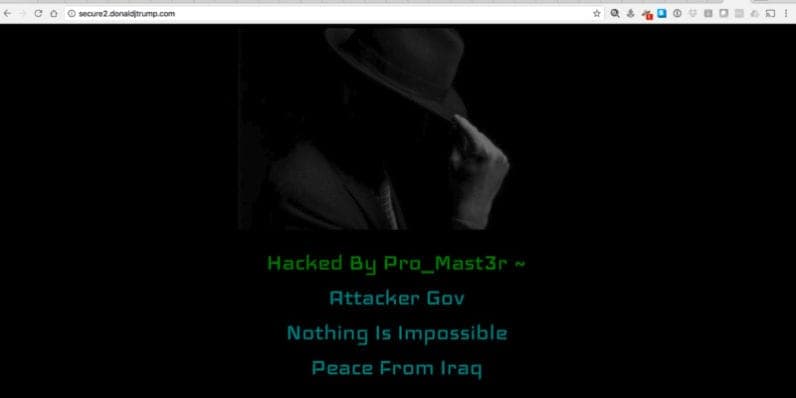 Site de Donald Trump