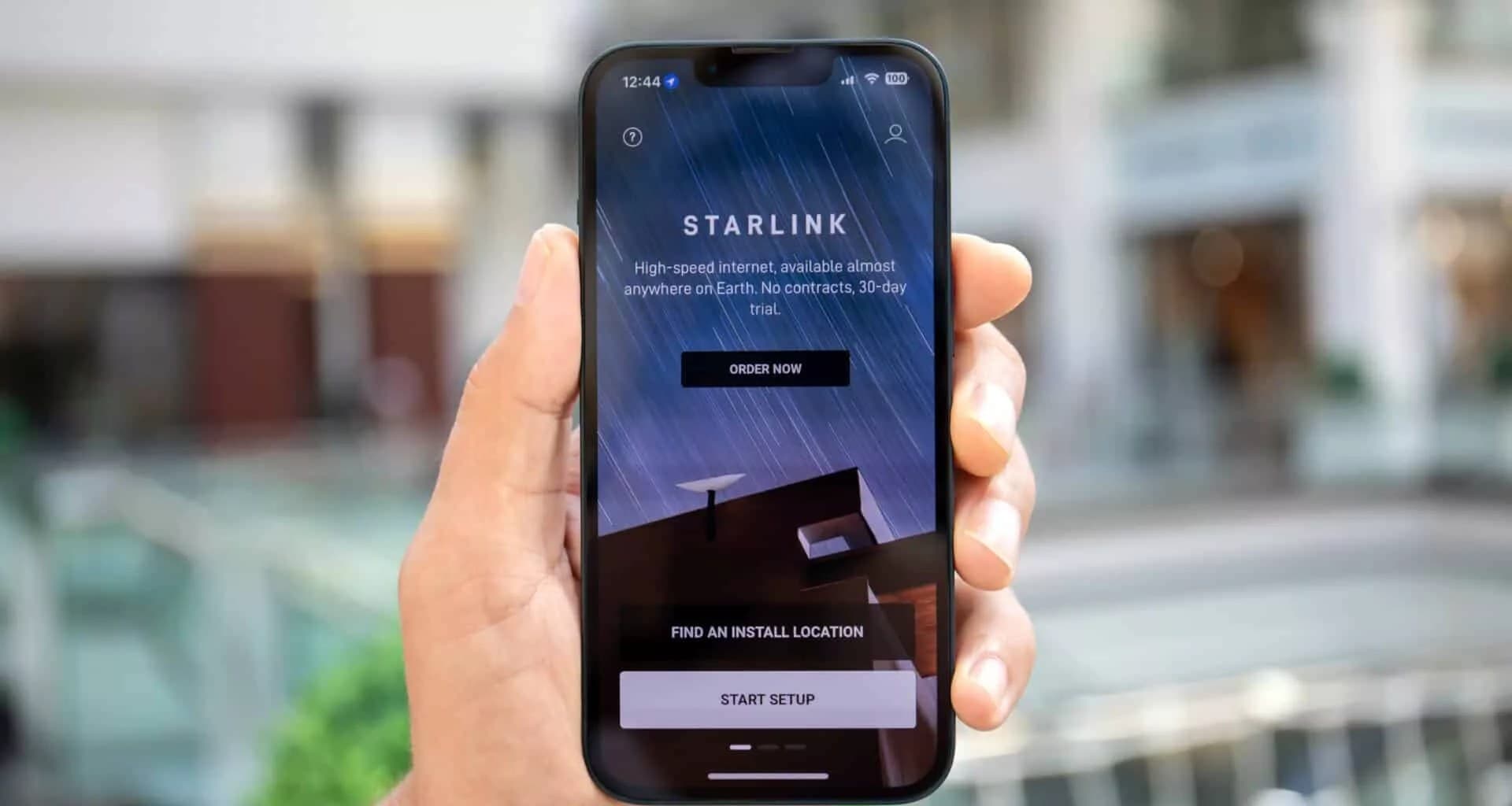 iPhone com Starlink