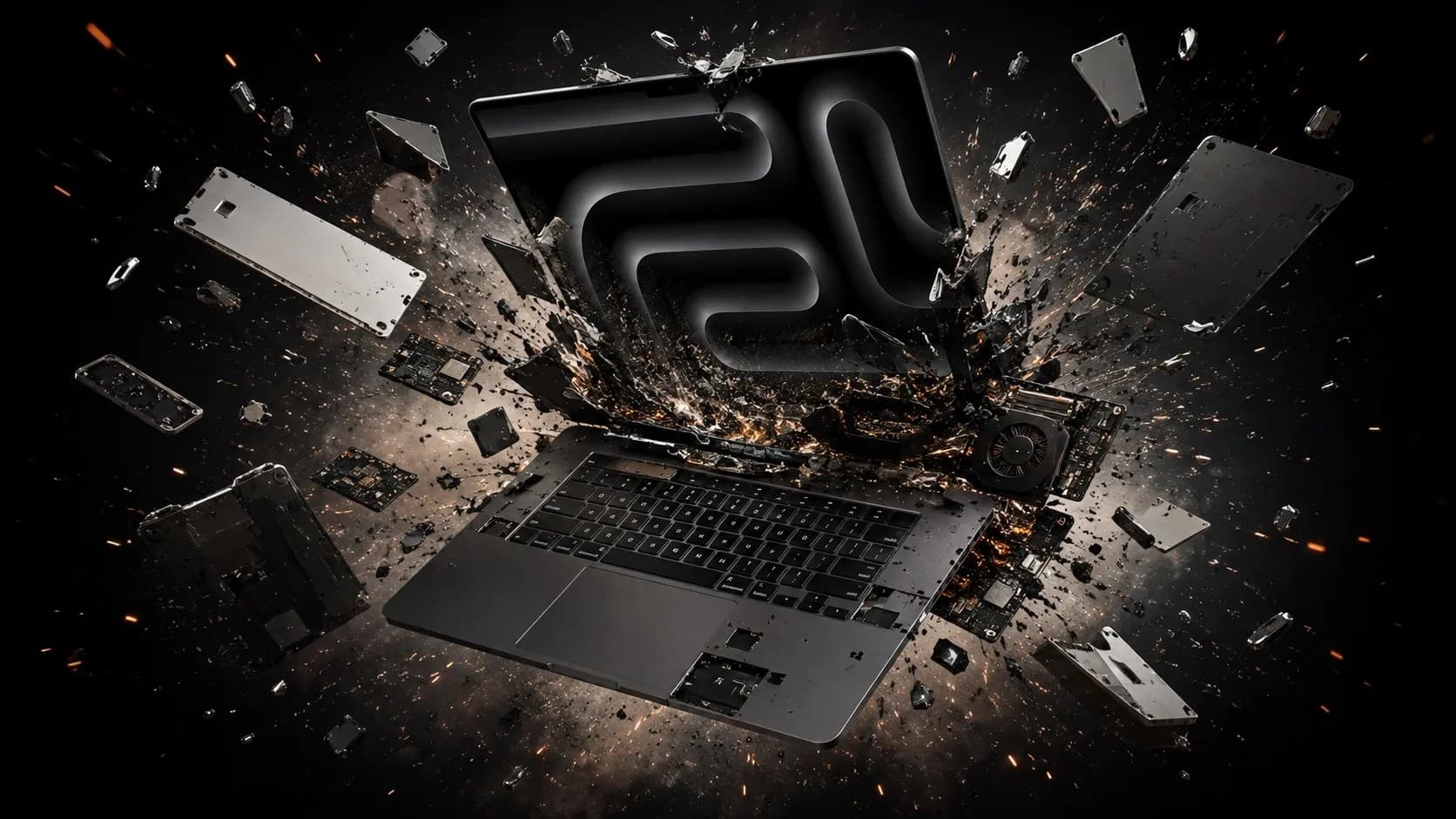Macbook destruído