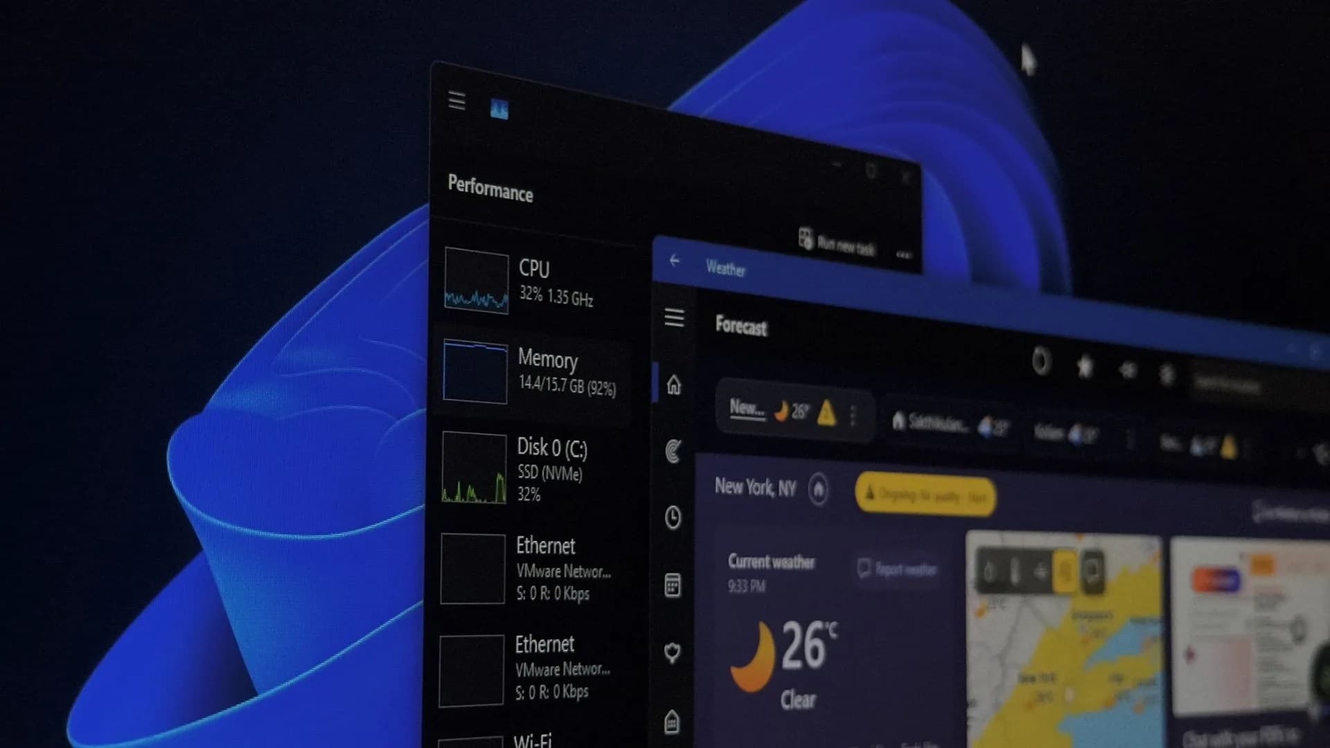 Windows 11 app de Clima