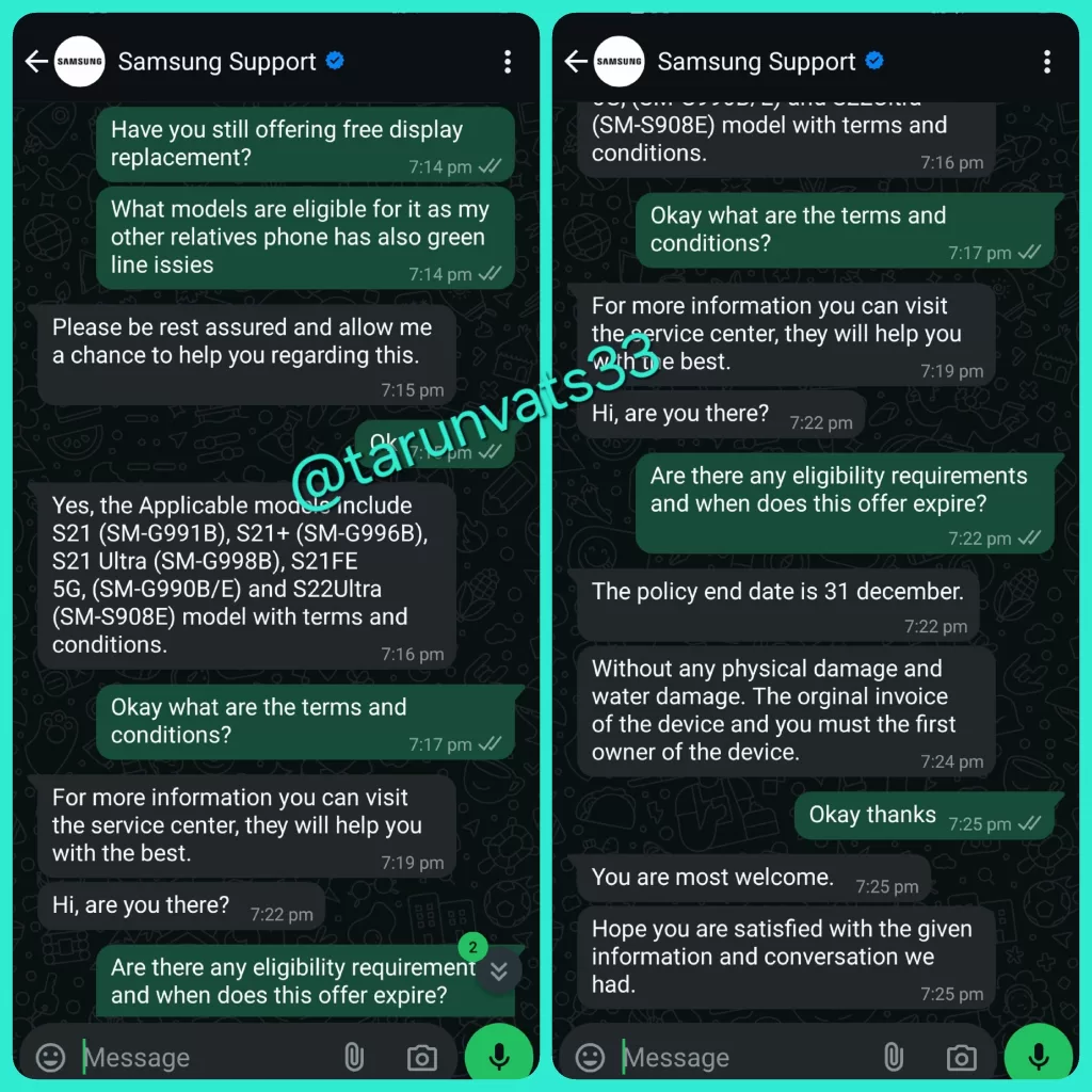 Linha verde na tela do celular