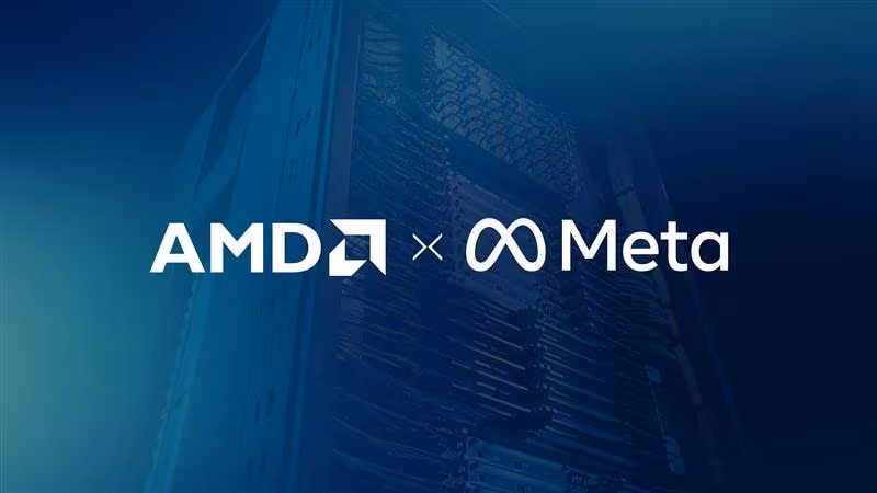 AMD e Meta anunciam parceria ampliada em processadores EPYC, sistemas Helios e GPUs Instinct para IA.